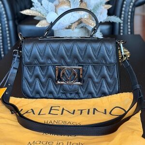 Valentino by Mario Valentino Florence Genuine Leather Black Shoulder bag